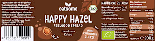 Haselnussmus, "Happy Hazel" Feelgood Spreads, Haselnuss Kakao oatsome