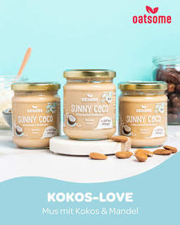 Mandelmus, "Sunny Coco" Feelgood Spreads, Mandel Kokos oatsome