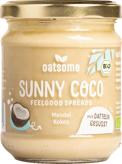 Mandelmus, "Sunny Coco" Feelgood Spreads, Mandel Kokos oatsome