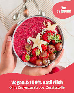 Smoothie Bowl Pulver Alice im Beerenland, Erdbeere & Acaibeere oatsome