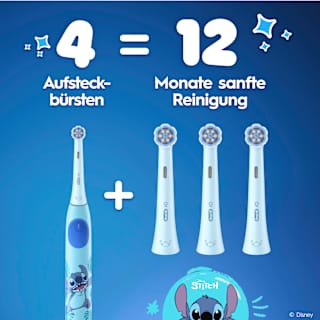 Aufsteckbürsten Kinder iO Stitch Sanfte Reinigung, ab 6 Jahren Oral-B