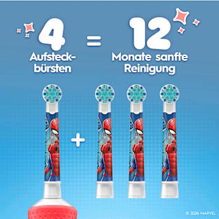 Aufsteckbürsten Kinder Spiderman, ab 3 Jahren, extra weich Oral-B