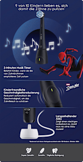 Elektrische Zahnbürste iO Kinder Spiderman mit Reiseetui, ab 6 Jahren Oral-B