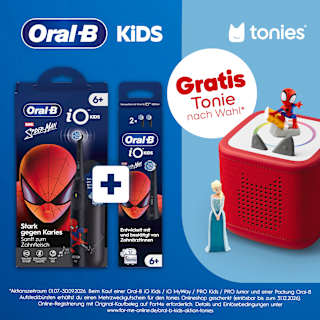 Elektrische Zahnbürste iO Kinder Spiderman mit Reiseetui, ab 6 Jahren Oral-B