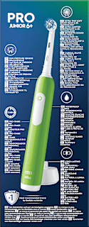 Elektrische Zahnbürste Kinder PRO Junior Green, ab 6 Jahren Oral-B