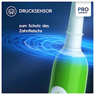 Elektrische Zahnbürste Kinder PRO Junior Green, ab 6 Jahren Oral-B