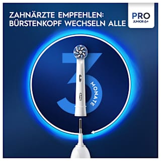 Elektrische Zahnbürste Kinder PRO Junior Green, ab 6 Jahren Oral-B