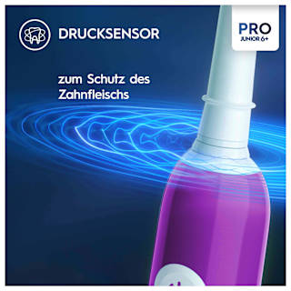 Elektrische Zahnbürste Kinder PRO Junior Purple, ab 6 Jahren Oral-B