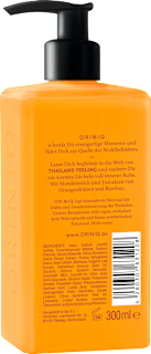 Flüssigseife Thailand Feeling mit Mandelmilch, Orangenblüte & Bambus ORINIQ