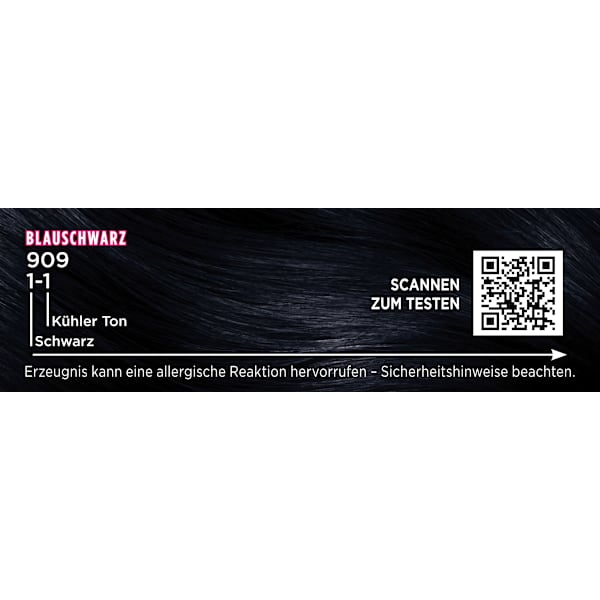 Haarfarbe 1-1/909 Blauschwarz Palette Intensive Color Creme