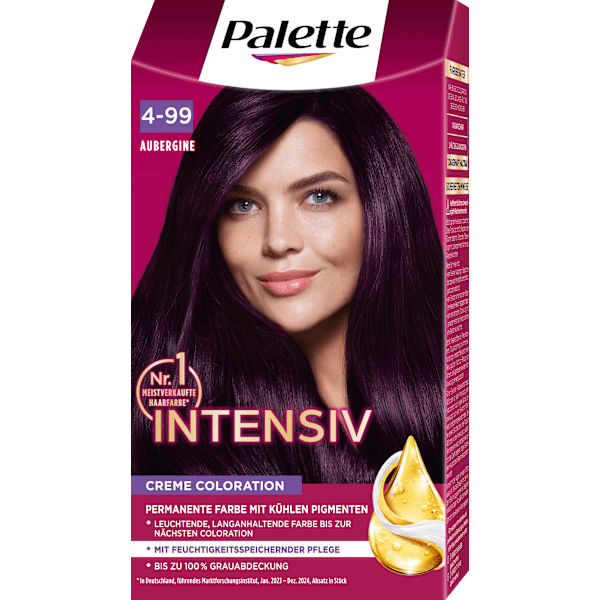 Haarfarbe 4-99 Aubergine  Palette Intensive Color Creme