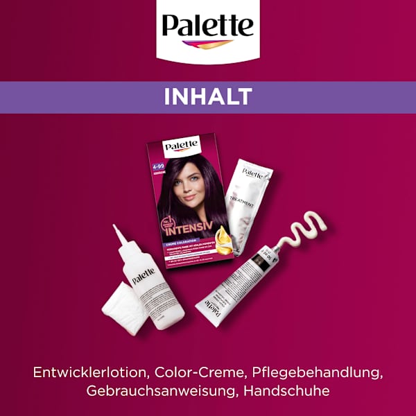 Haarfarbe 4-99 Aubergine  Palette Intensive Color Creme