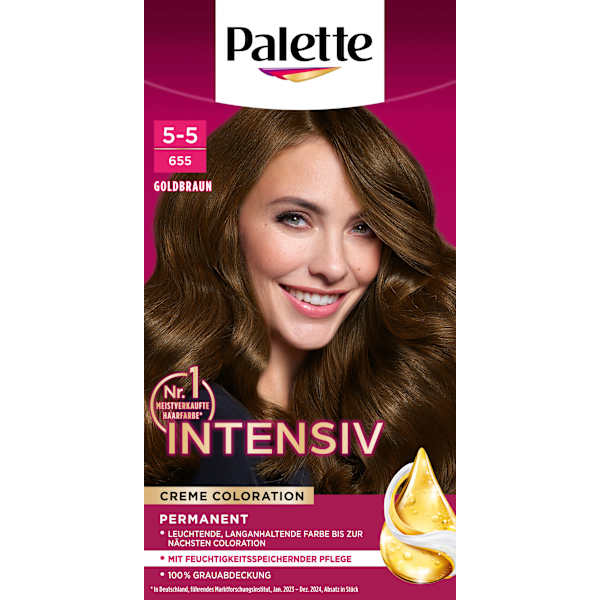 Haarfarbe 5-5/655 Goldbraun Palette Intensive Color Creme