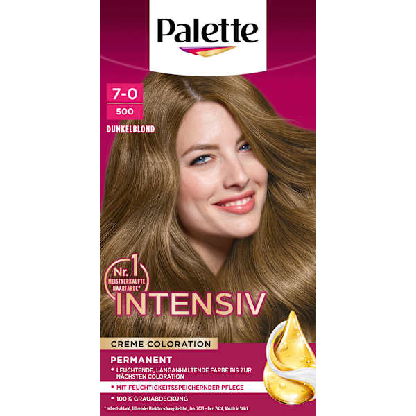 Haarfarbe 500/7-0 Dunkelblond Palette Intensive Color Creme