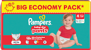 Baby Pants Gr. 4 (9-15 kg) Big Pack Pampers baby-dry