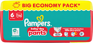 Baby Pants Gr. 6 XL (13-19 kg) Big Pack Pampers baby-dry