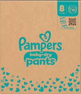 Baby Pants Gr. 8 Extra Large (17+ kg) Monatsbox Pampers baby-dry