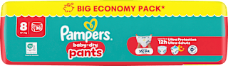 Baby Pants Gr. 8 XL (17+ kg) Big Pack Pampers baby-dry