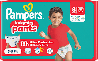 Baby Pants Gr. 8 XL (17+ kg) Pampers baby-dry