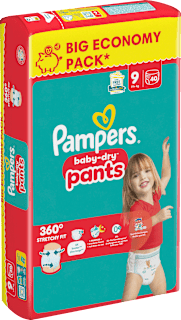Baby Pants Gr. 9 XL (19+ kg) Big Pack  Pampers baby-dry