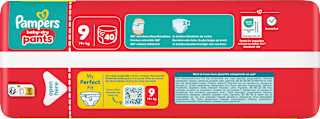 Baby Pants Gr. 9 XL (19+ kg) Big Pack  Pampers baby-dry