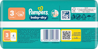 Windeln Gr. 3 (6-10 kg)  Pampers baby-dry