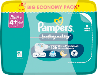 Windeln Gr. 4+ (10-15 kg) Big Pack Pampers baby-dry