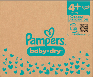 Windeln Gr. 4+ Maxi Plus (10-15 kg) Monatsbox Pampers baby-dry