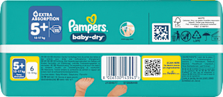 Windeln Gr. 5+ (12-17 kg)   Pampers baby-dry