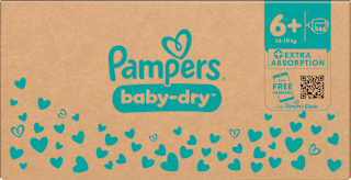 Windeln Gr. 6+ Extra Large (14-19 kg) Monatsbox Pampers baby-dry