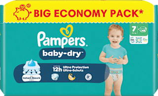 Windeln Gr. 7 XL (15+ kg) Big Pack  Pampers baby-dry