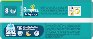 Windeln Gr. 8 XL (17+ kg) Big Pack Pampers baby-dry