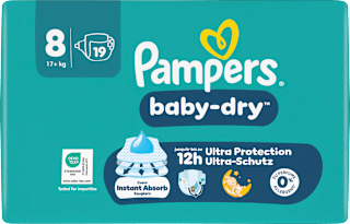Windeln Gr. 8 XL (17+ kg)  Pampers baby-dry