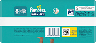 Windeln Gr. 8 XL (17+ kg)  Pampers baby-dry
