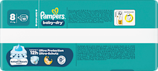 Windeln Gr. 8 XL (17+ kg)  Pampers baby-dry