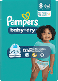 Windeln Gr. 8 XL (17+ kg)  Pampers baby-dry