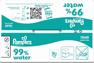 Feuchttücher 99 % water (18x60 St) Pampers