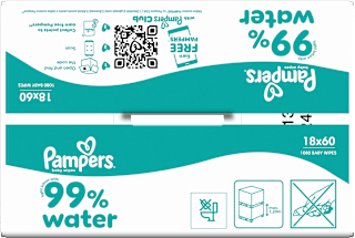 Feuchttücher 99 % water (18x60 St) Pampers