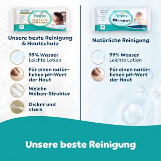 Feuchttücher 99 % water (4x60 St) Pampers