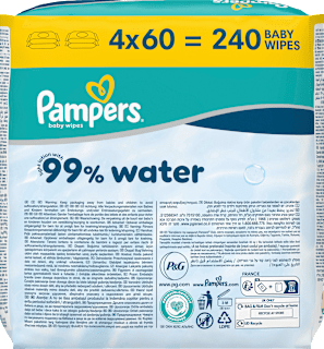 Feuchttücher 99 % water (4x60 St) Pampers