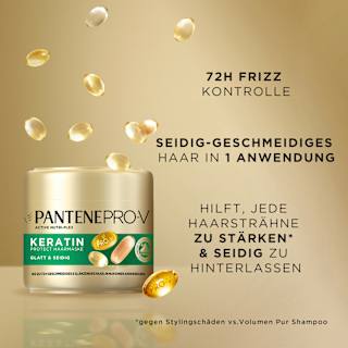 Haarmaske Keratin Protect, Glatt & Seidig PANTENE PRO-V