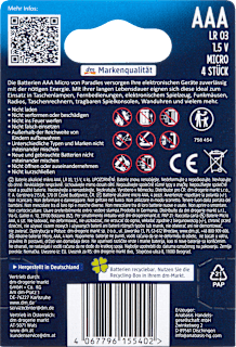 Batterie Micro AAA Paradies