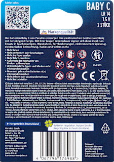 Batterien Baby C Power Alkaline Paradies