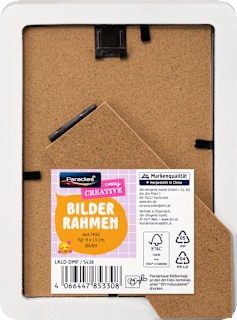DIY 2026 Bilderrahmen mit Punktedesign 9x13 cm, schwarz-weiß Paradies