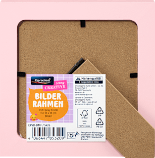 DIY 2026 Quadratischer Bilderrahmen 10x10 cm, Epoxy rot Paradies