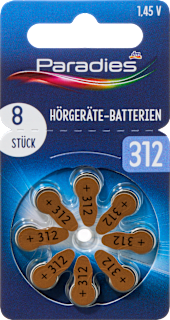 Hörgerät Batterie Typ 312 MP8 Paradies