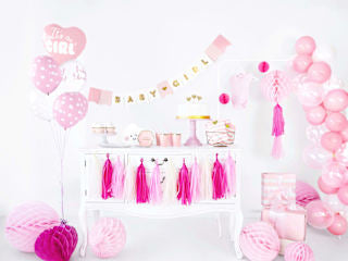 Party-Dekorationsset "Baby Shower" rosa, 35tlg PartyDeco
