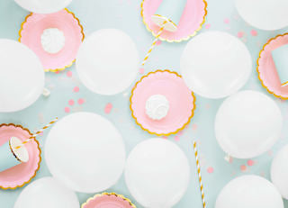 Party-Dekorationsset "Baby Shower" rosa, 35tlg PartyDeco