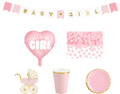 Party-Dekorationsset "Baby Shower" rosa, 35tlg PartyDeco