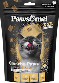 Katzenleckerli mit Geflügel & Käse, crunchy paws Pawsome
